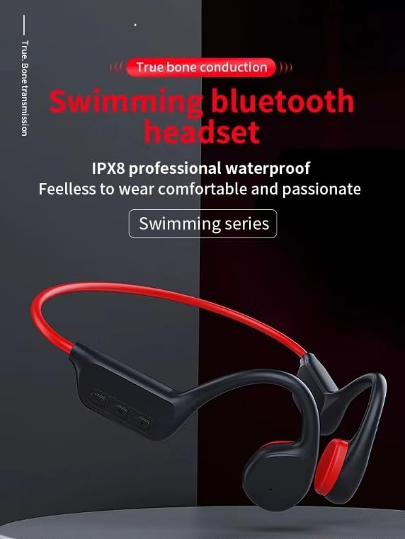 IPX8 Bone Conduction Headphones with 32GB Storage & 8-Hour Battery