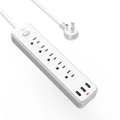 6-Outlet Power Strip with USB Fast Charging & 6ft Extension Cord