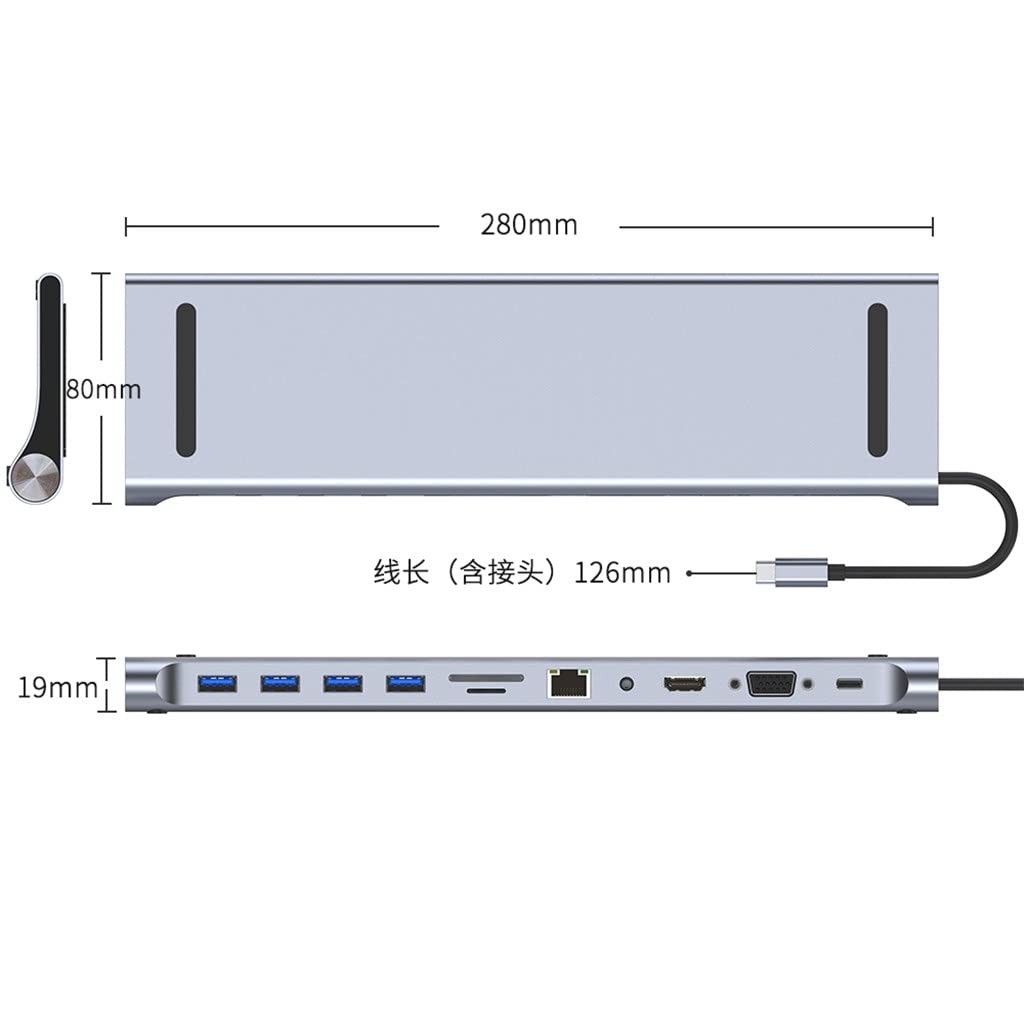 11-in-1 USB-C Hub with 4K HDMI, Ethernet, Card Readers & Power Delivery
