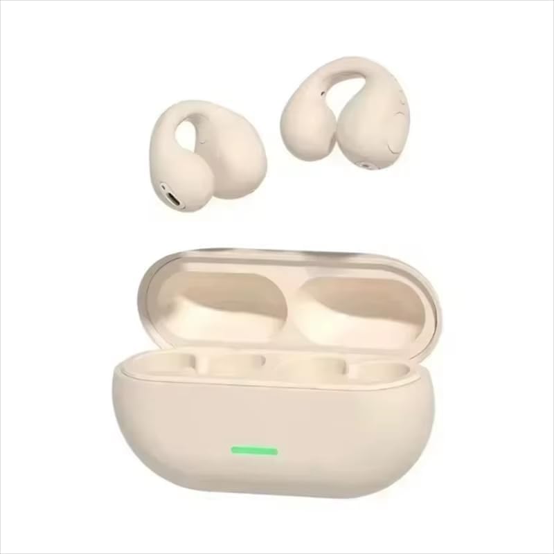 Bluetooth 5.3 Ear Clip Wireless Earbuds with Charging Case
