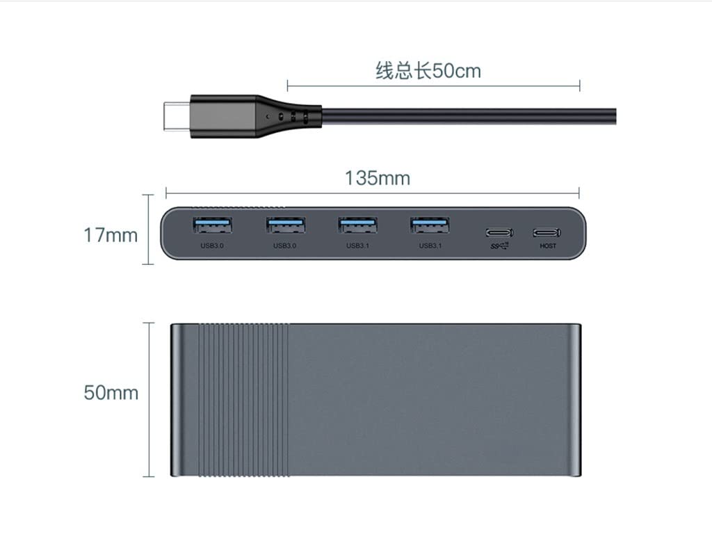 USB-C Docking Station with 4K HDMI, USB 3.0 & Card Reader