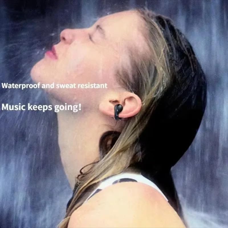 Bluetooth 5.3 Ear Clip Wireless Earbuds with Charging Case