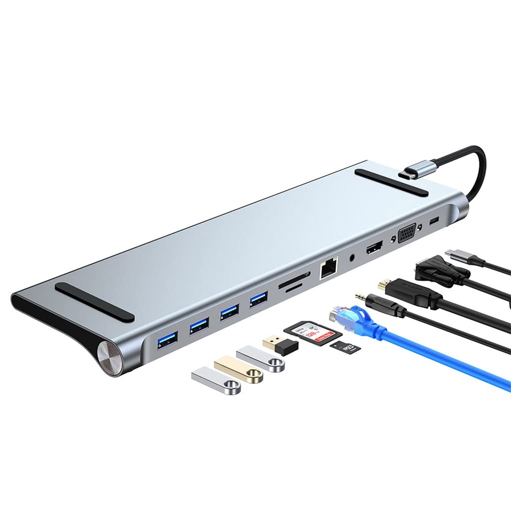11-in-1 USB-C Hub with 4K HDMI, Ethernet, Card Readers & Power Delivery