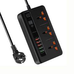 3-Outlet Power Strip with USB Charging & Timer Switch