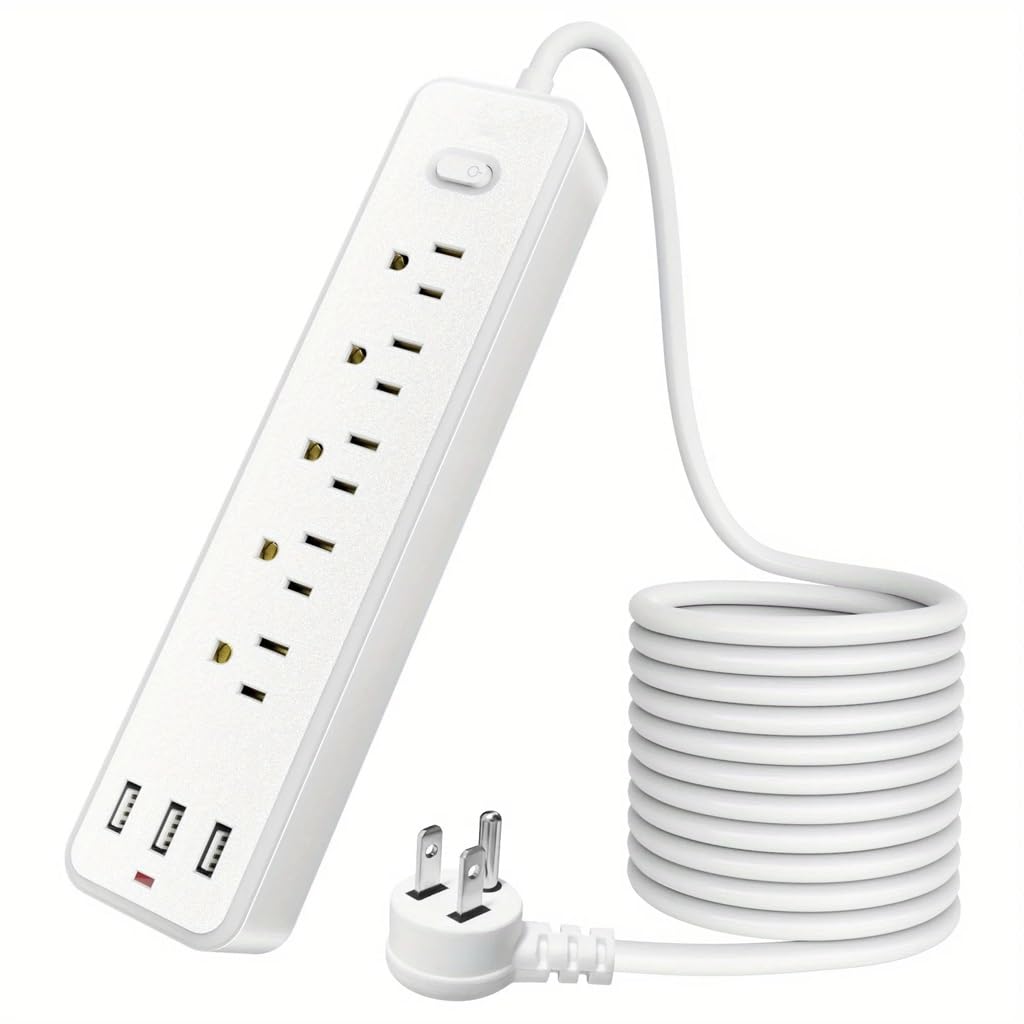 6-Outlet Power Strip with USB Fast Charging & 6ft Extension Cord