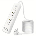 6-Outlet Power Strip with USB Fast Charging & 6ft Extension Cord