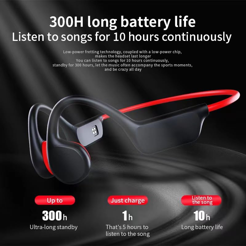 IPX8 Bone Conduction Headphones with 32GB Storage & 8-Hour Battery