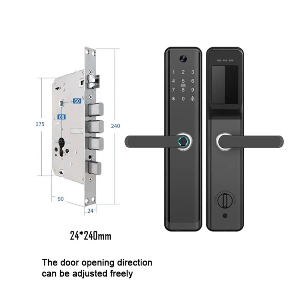 Wi-Fi Smart Fingerprint Door Lock with Handle