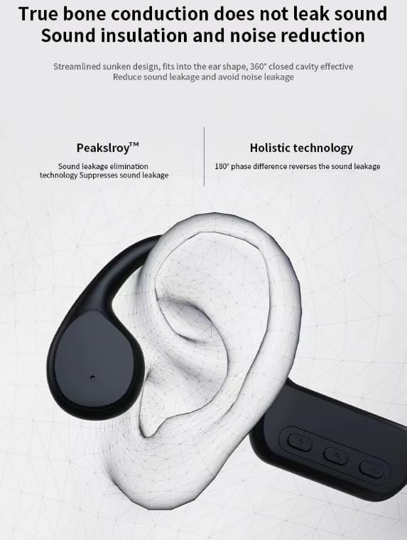 IPX8 Bone Conduction Headphones with 32GB Storage & 8-Hour Battery