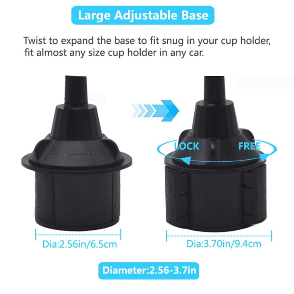 360° Adjustable Car Cup Holder Phone Mount