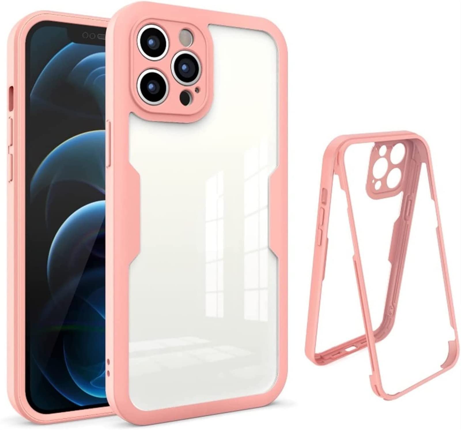 360° Clear Protective Case with Screen Protector for iPhone 13