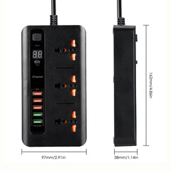 3-Outlet Power Strip with USB Charging & Timer Switch