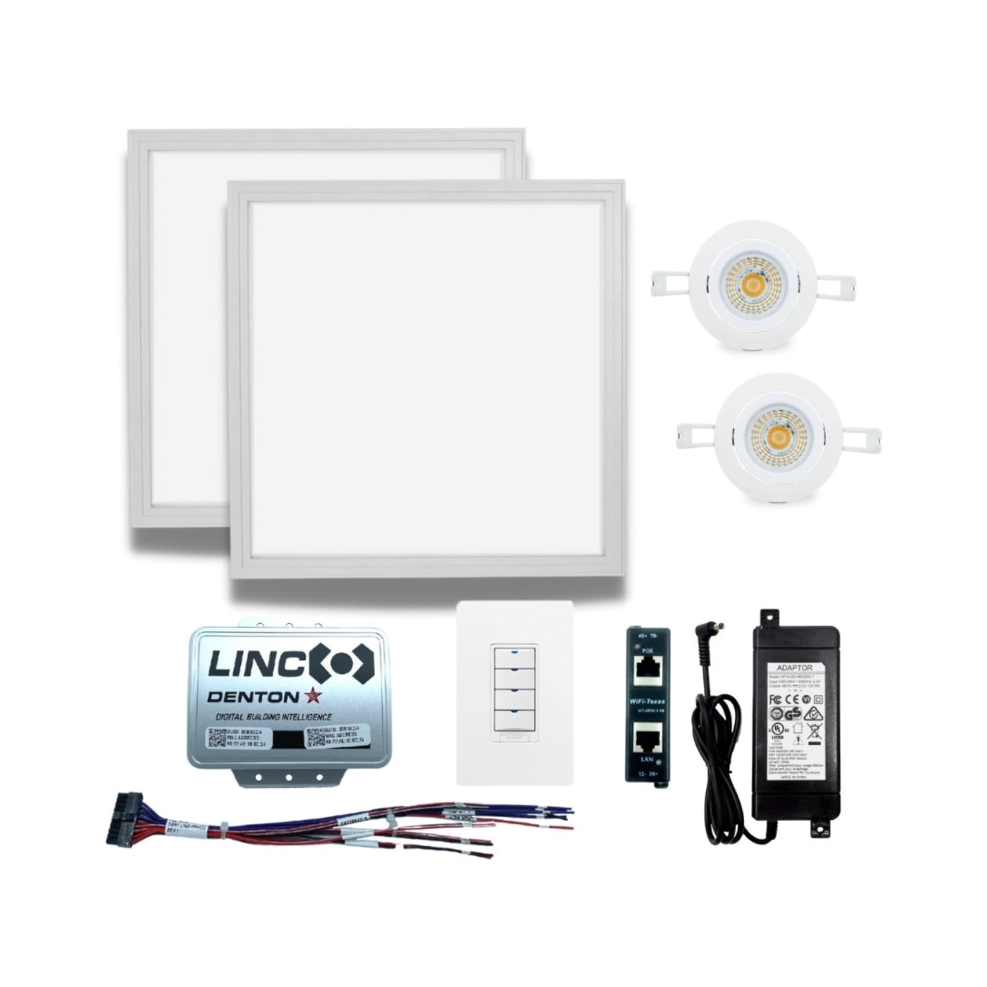 PoE Texas Managed LED Lighting - Single/Double Room Kit