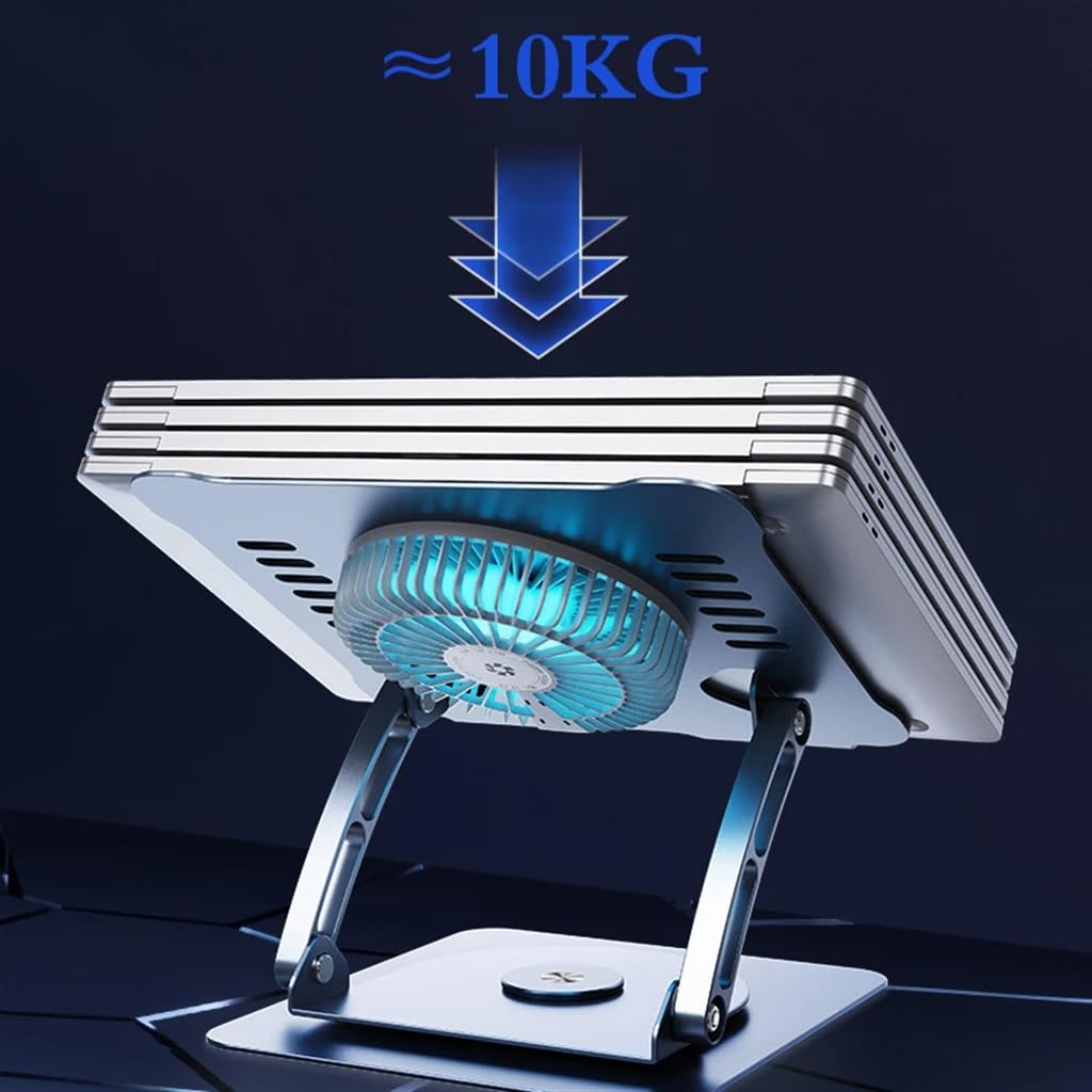 Aluminum Laptop Stand with Cooling Fan