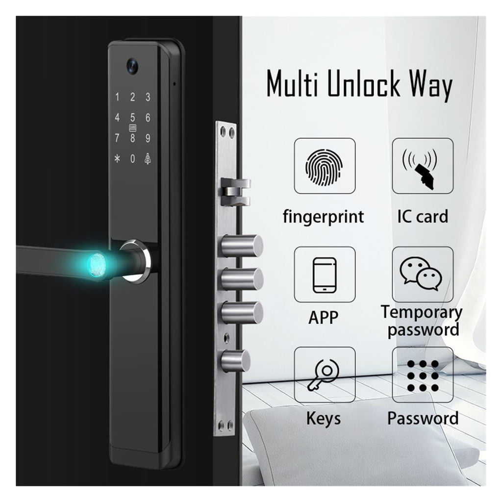 Wi-Fi Smart Fingerprint Door Lock with Handle