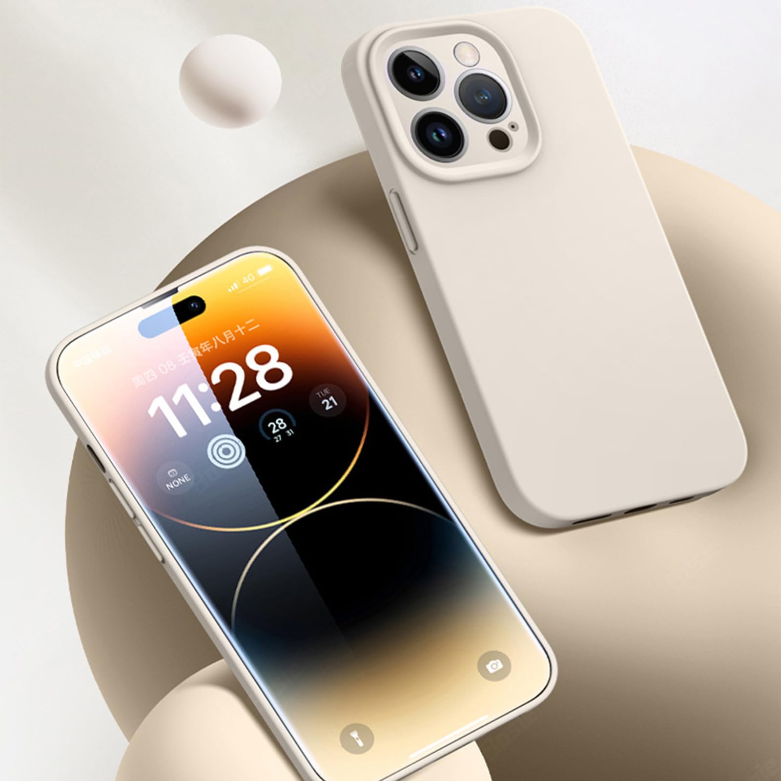 Ultra-Thin Silicone Case for iPhone 15 with Screen & Camera Protection