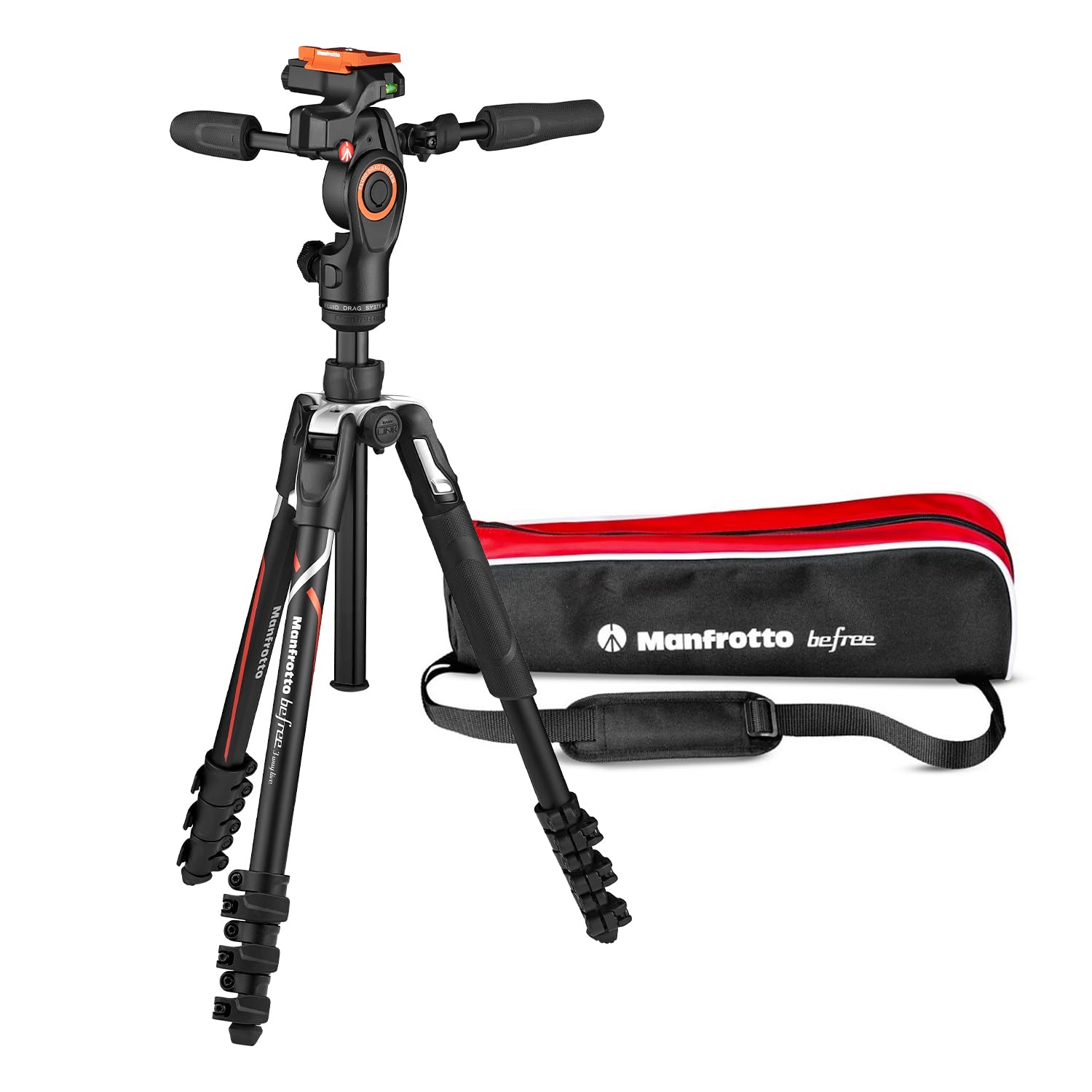 Compact Aluminum Camera Tripod with Fluid Head