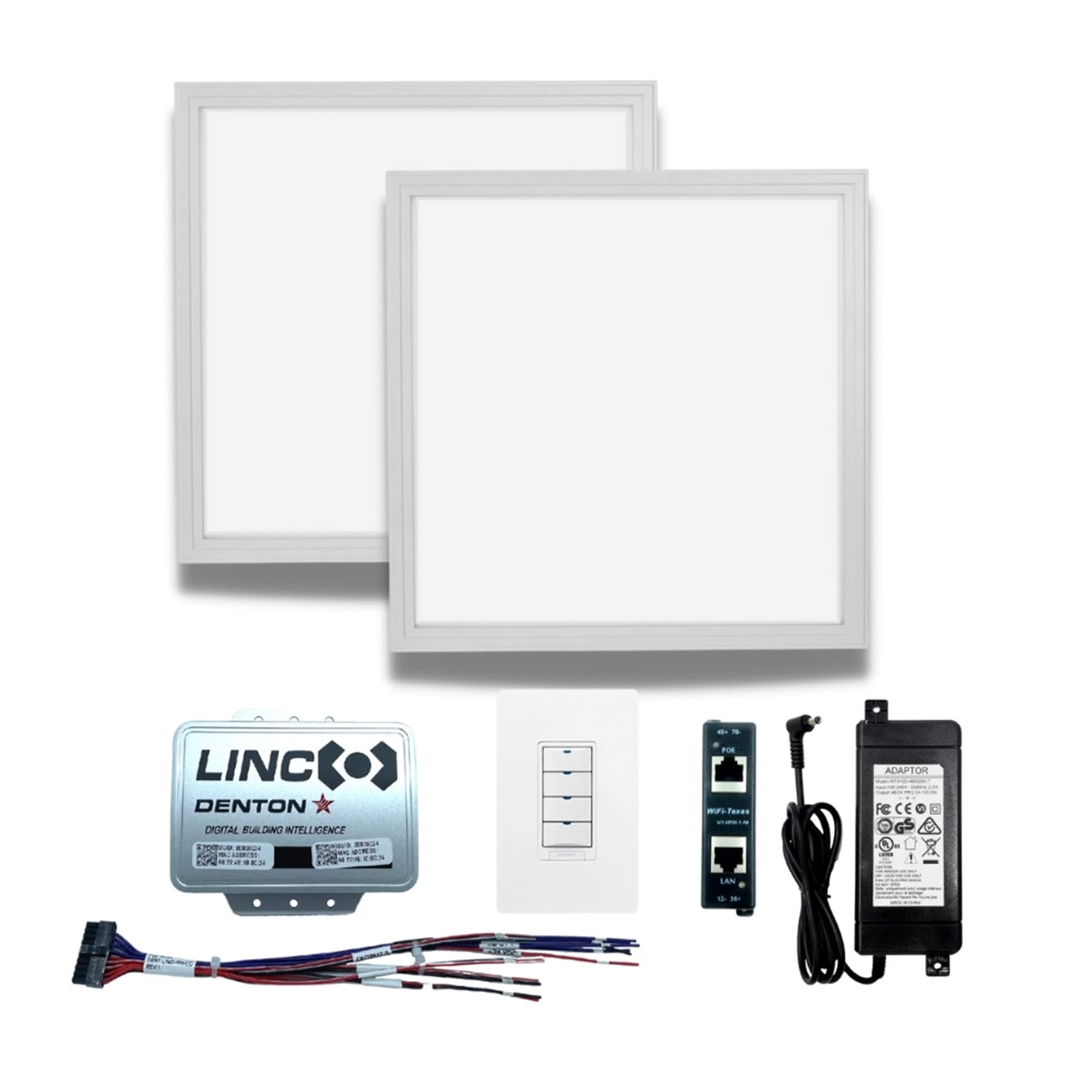 PoE Texas Managed LED Lighting - Single/Double Room Kit