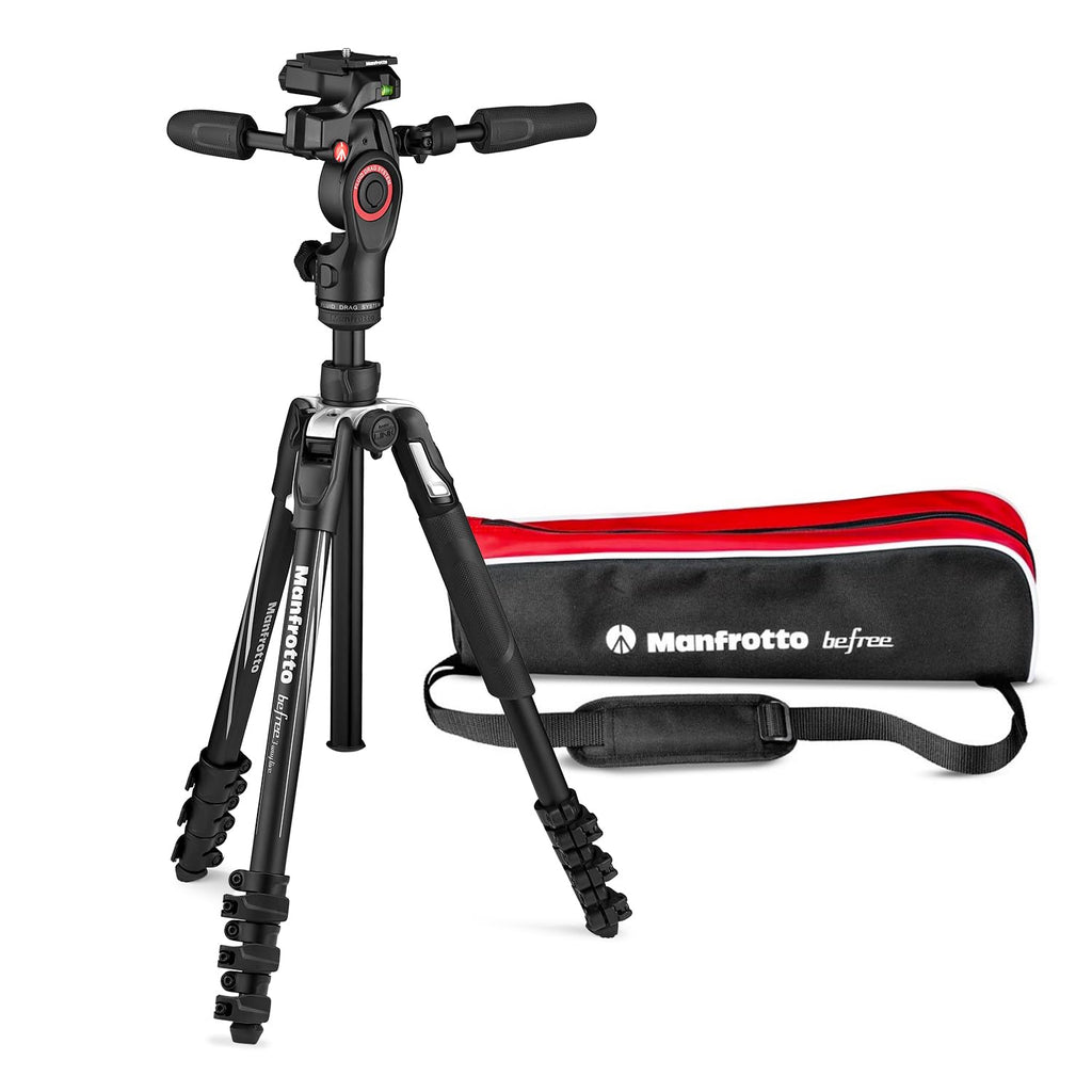 Compact Aluminum Camera Tripod with Fluid Head