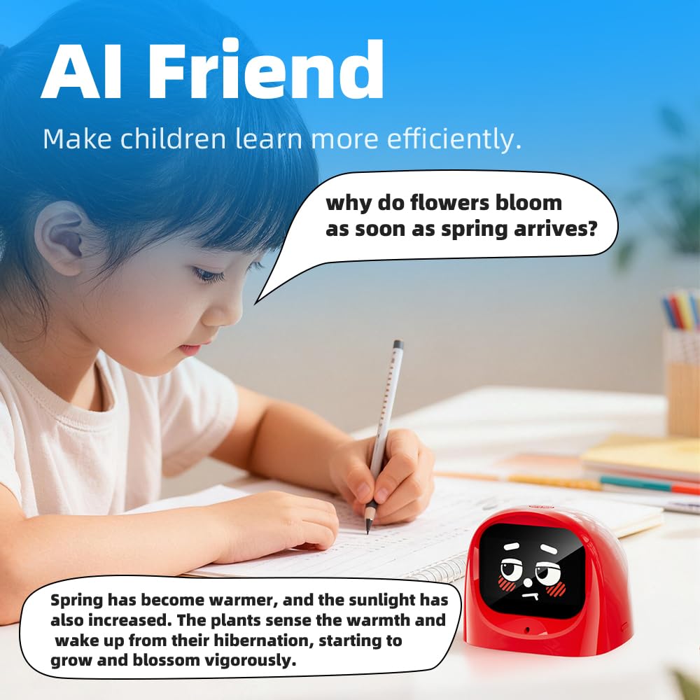 AI Voice Companion Robot with Expression Display & Magnetic Mount