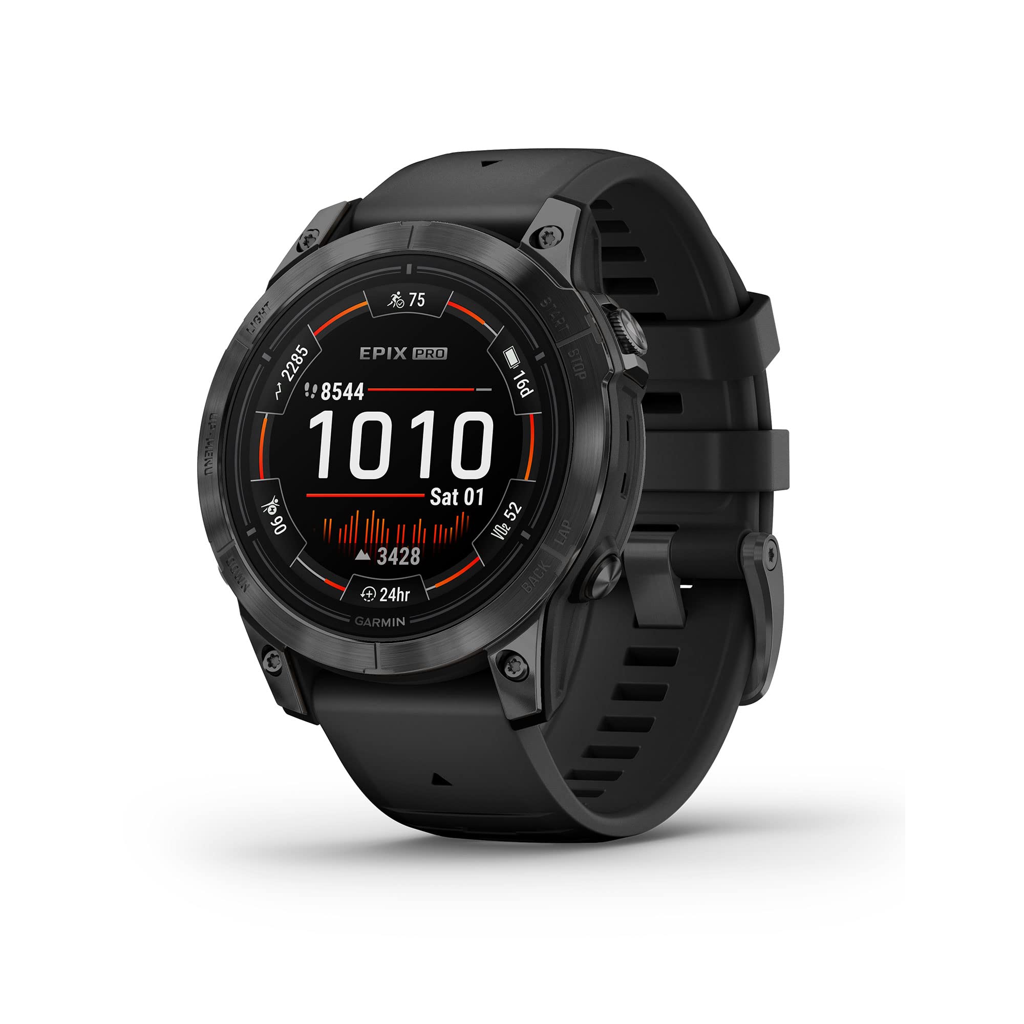 Premium GPS Smartwatch with AMOLED Display, Sapphire & Built-In Flashlight