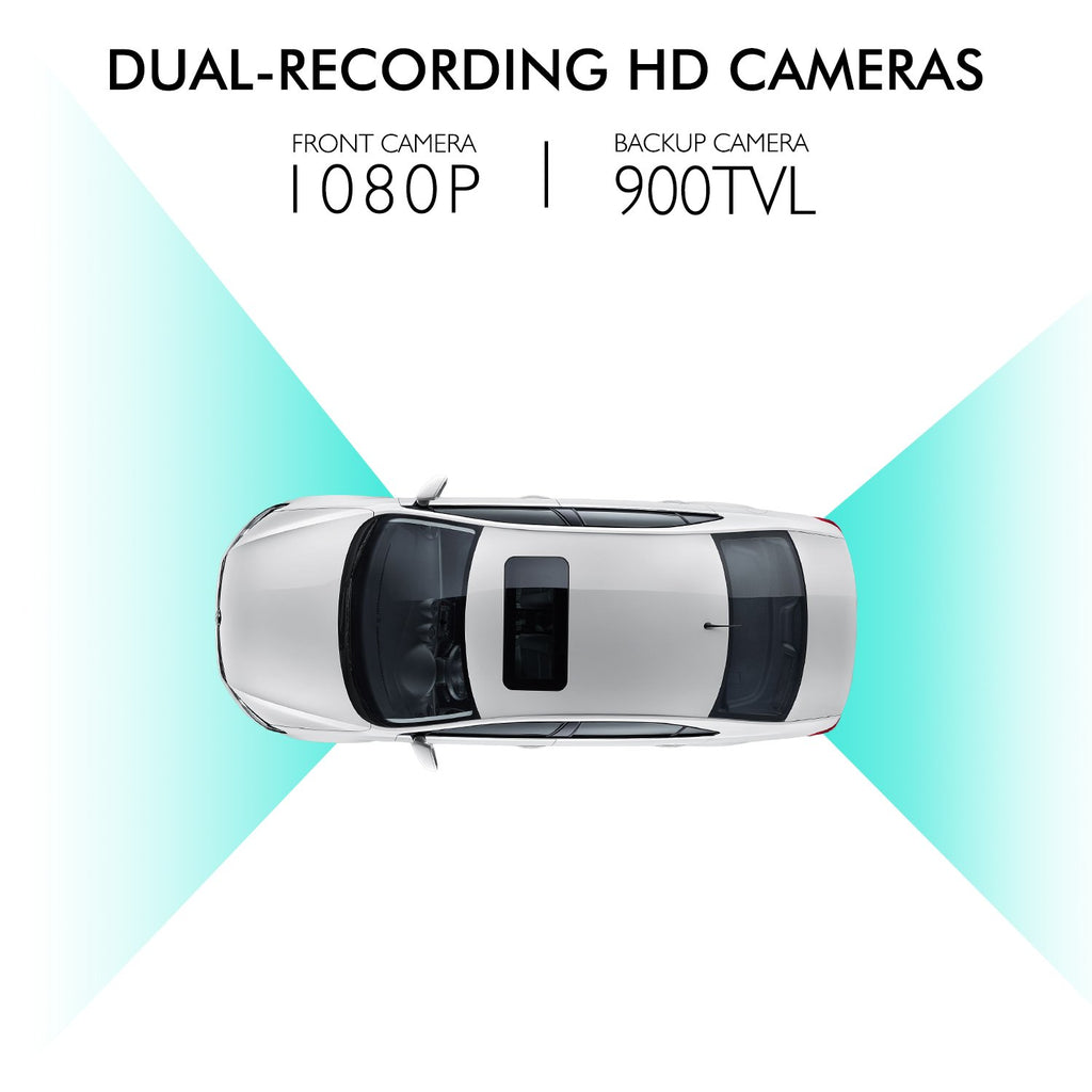 Dual Dash Cam with Backup Camera