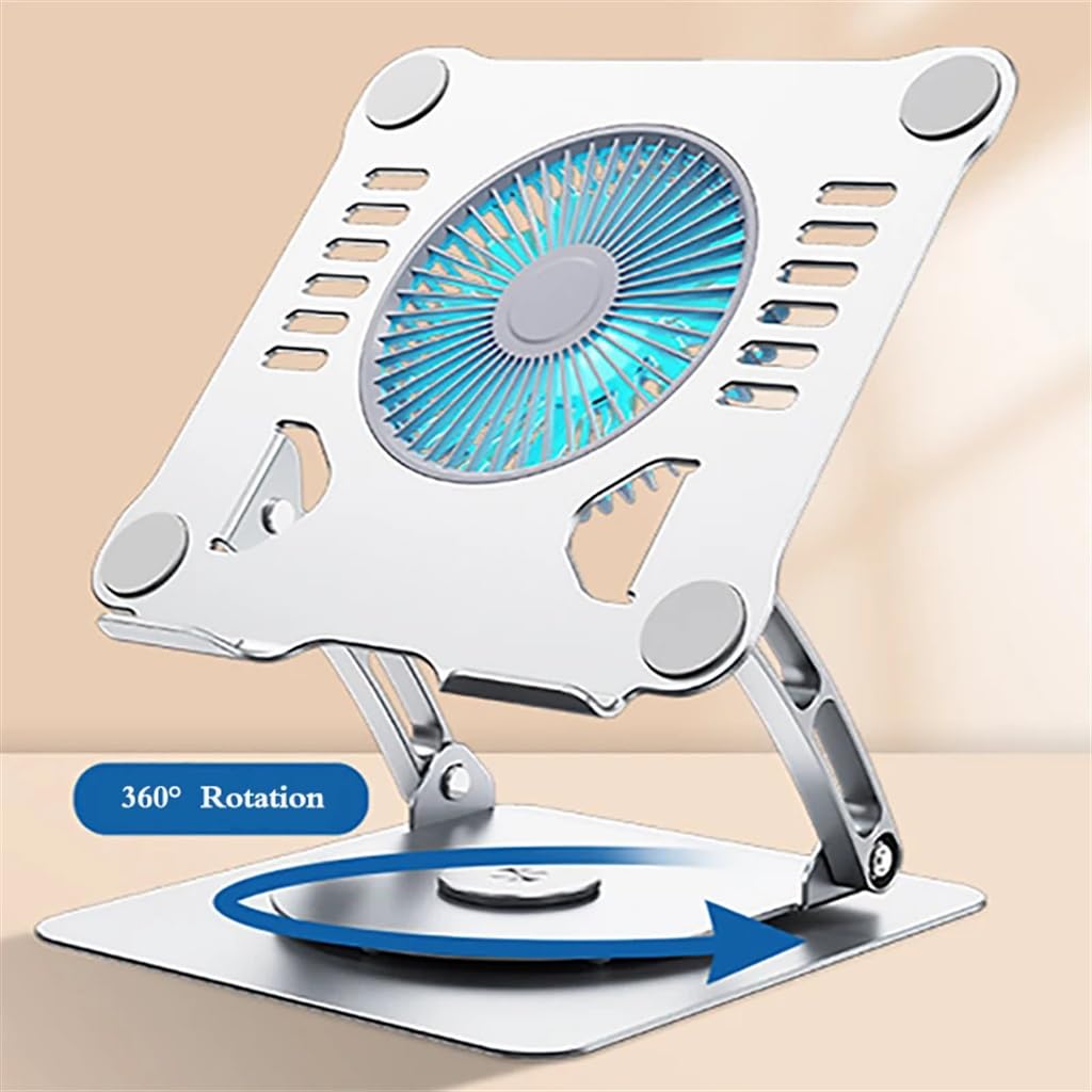Aluminum Laptop Stand with Cooling Fan