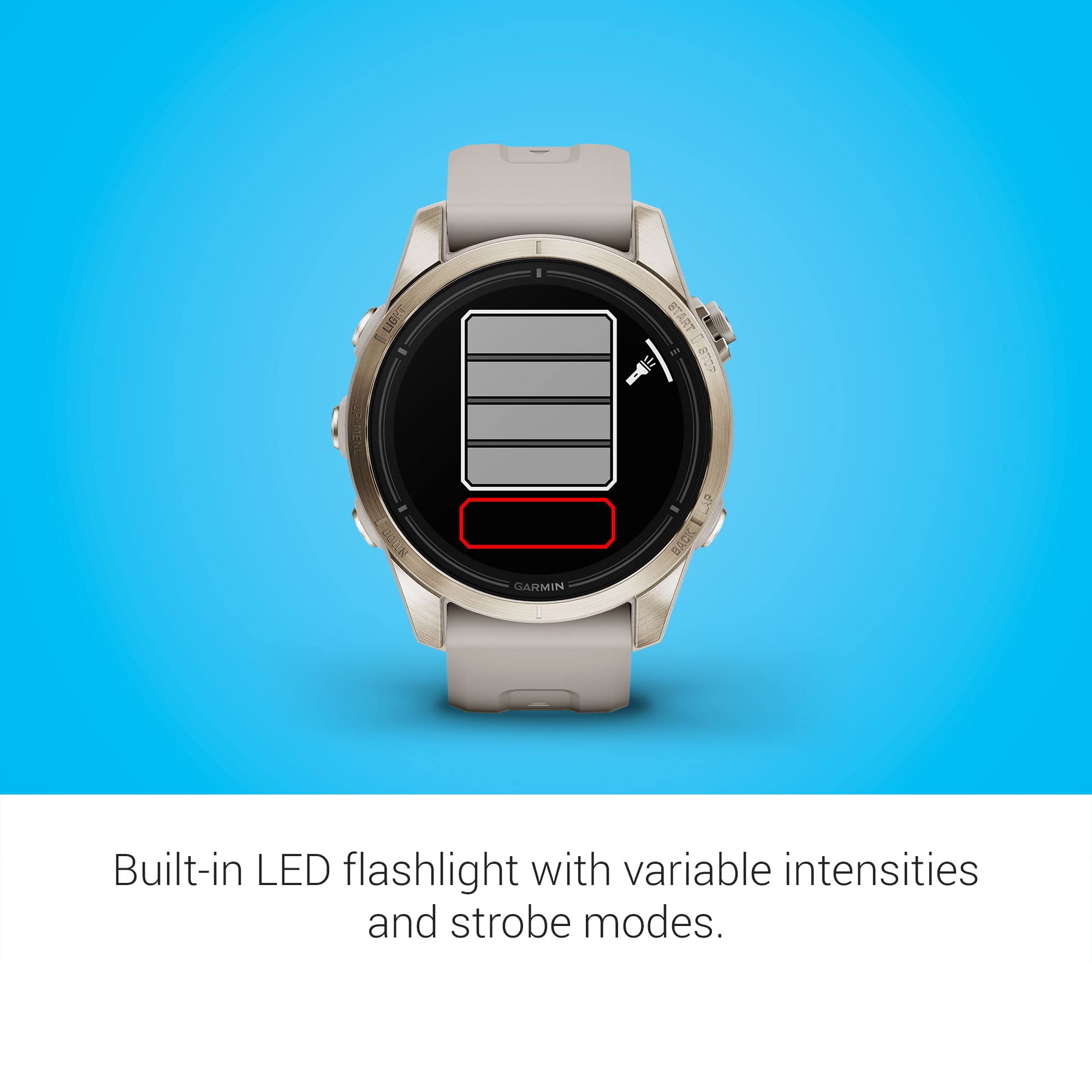Premium GPS Smartwatch with AMOLED Display, Sapphire & Built-In Flashlight