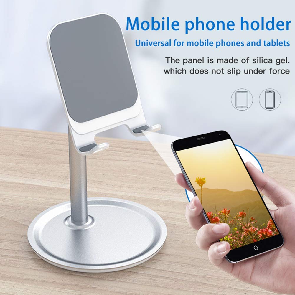 Adjustable Aluminum Desktop Stand for Tablets & Phones