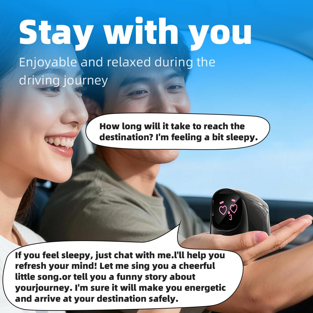 AI Voice Companion Robot with Expression Display & Magnetic Mount