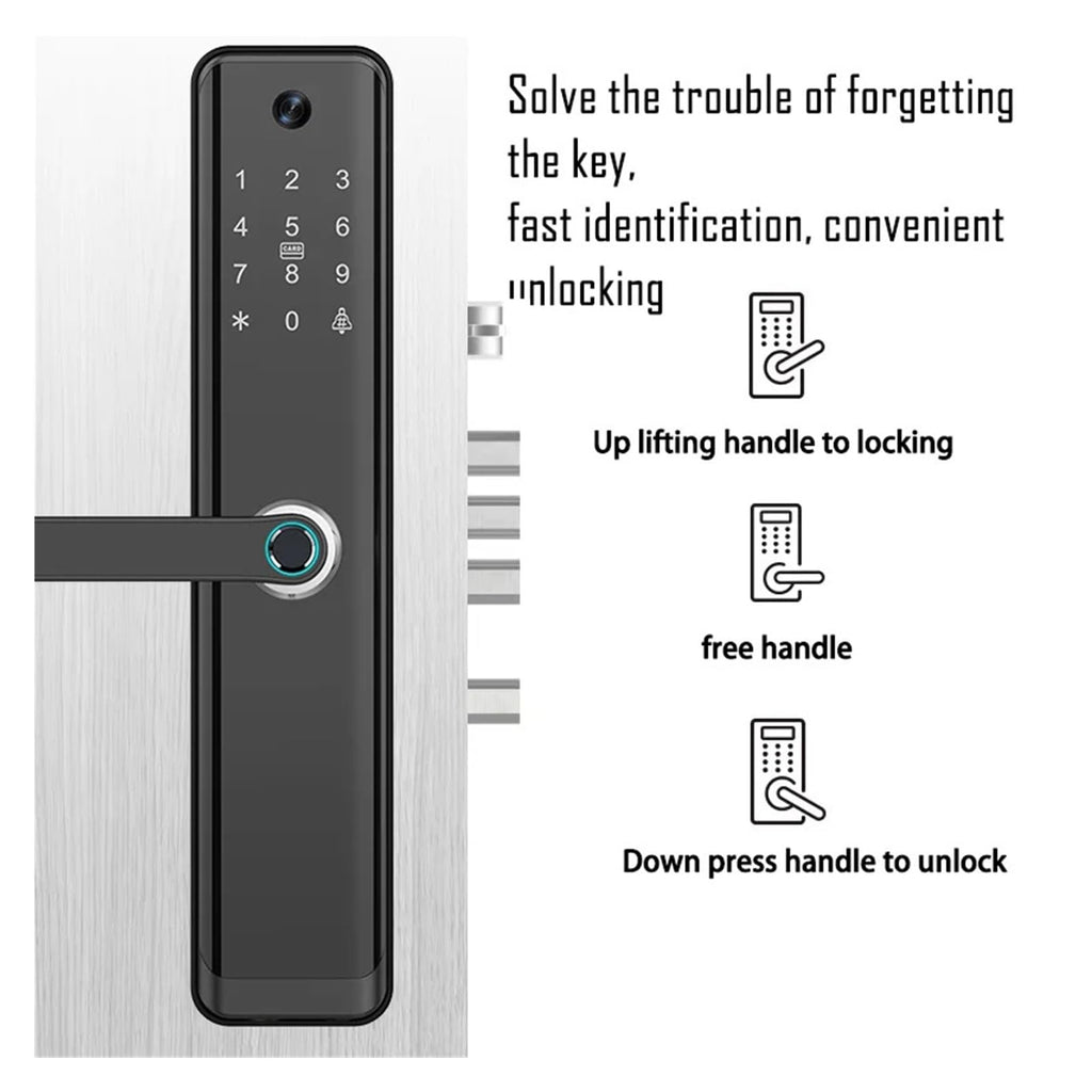 Wi-Fi Smart Fingerprint Door Lock with Handle