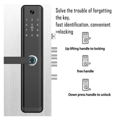 Wi-Fi Smart Fingerprint Door Lock with Handle