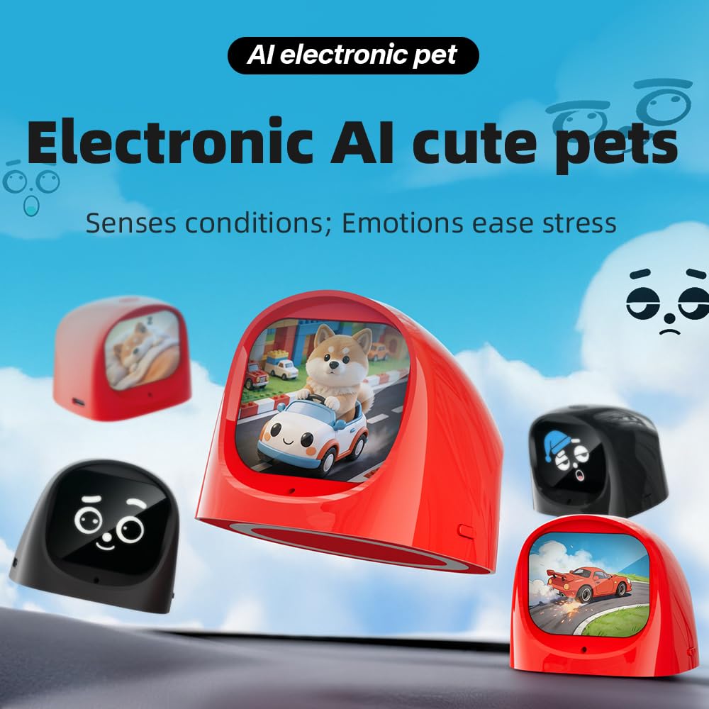AI Voice Companion Robot with Expression Display & Magnetic Mount