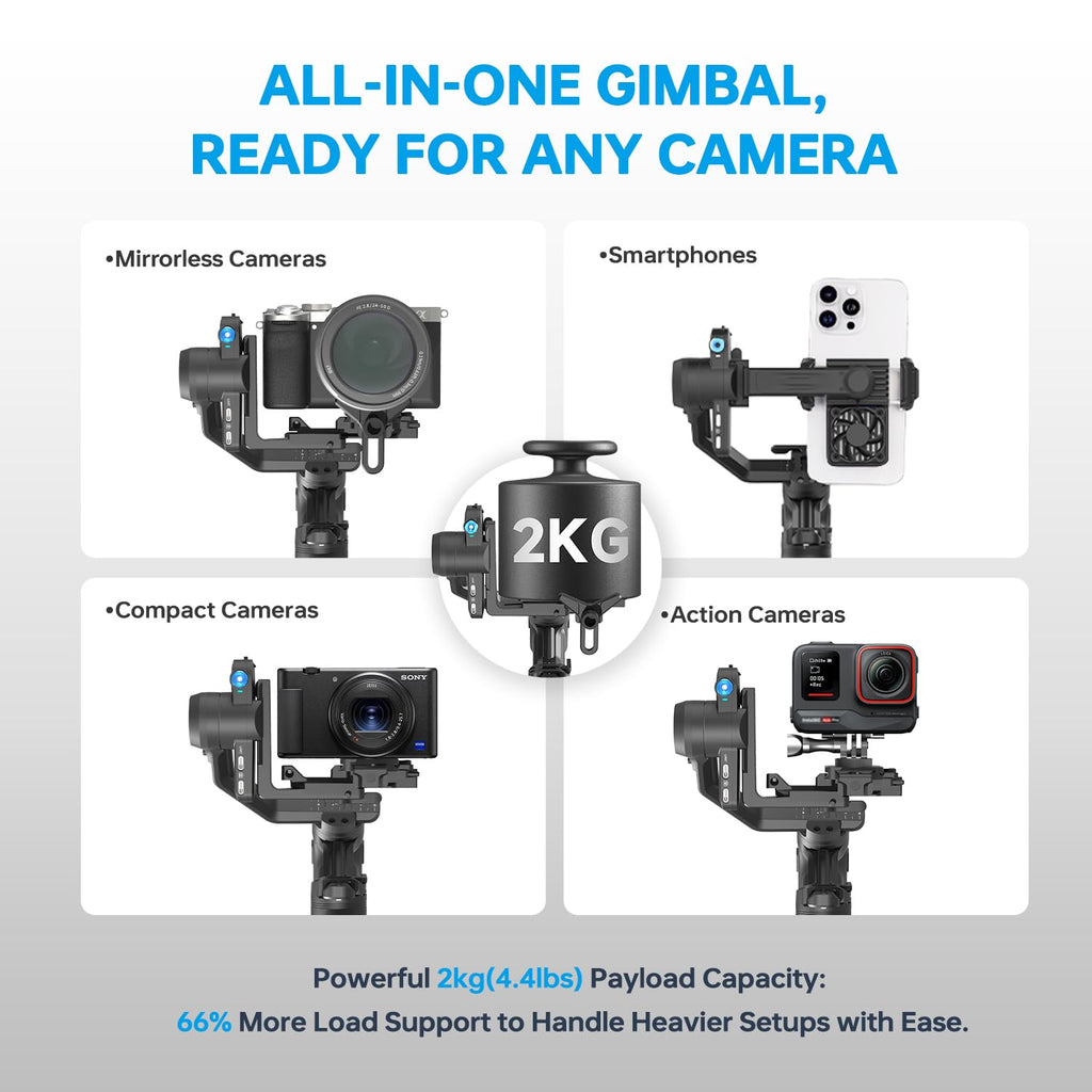 3-Axis AI Camera Gimbal Stabilizer