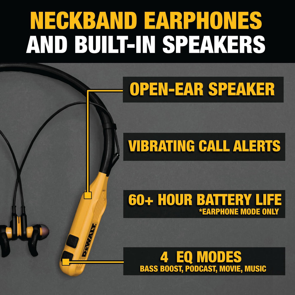 2-in-1 Bluetooth Speaker & Neckband Headphones with 60-Hour Battery