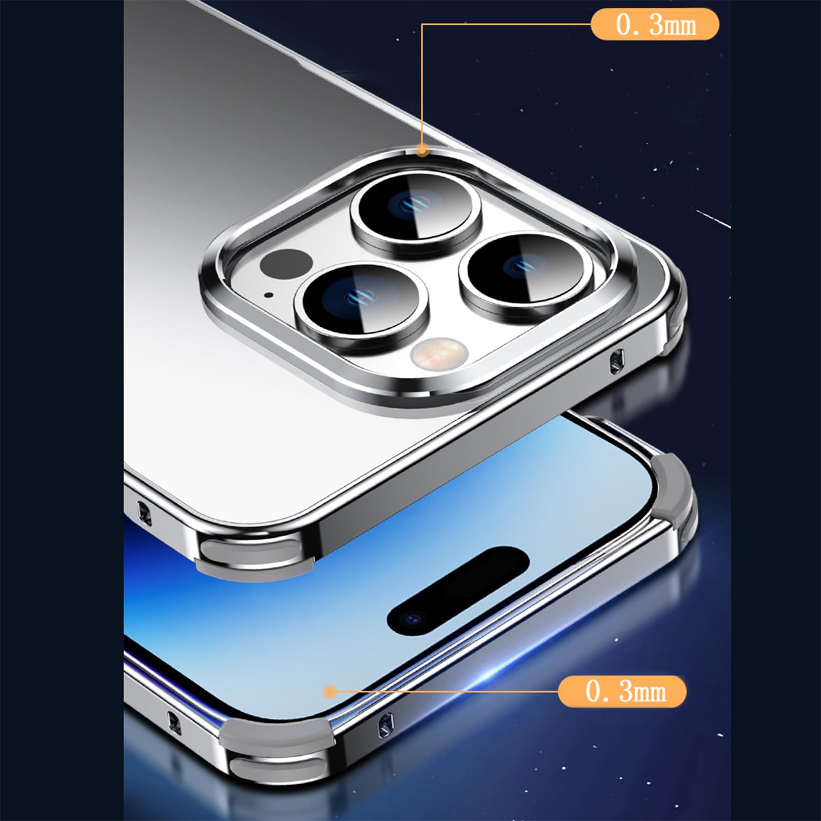 Ultra-Thin Metal Shockproof Case for iPhone 15 Series