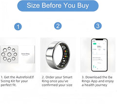 Smart Health Fitness Ring with Sleep & Activity Tracking