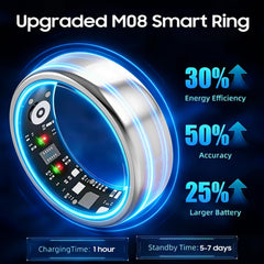 Smart Health Fitness Ring with Sleep & Activity Tracking
