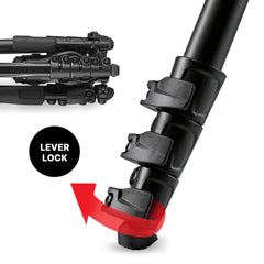 Compact Aluminum Camera Tripod with Fluid Head