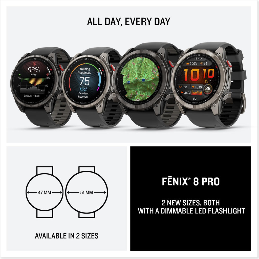 Premium Multisport GPS Smartwatch with AMOLED Display, Sapphire & Satellite SOS