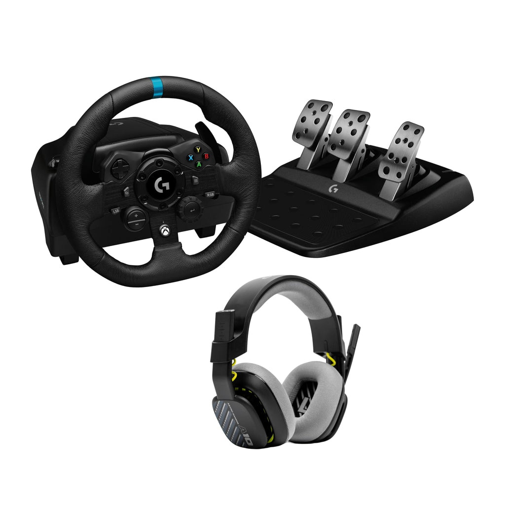 Force Feedback Racing Wheel, Pedals & Gaming Headset Bundle