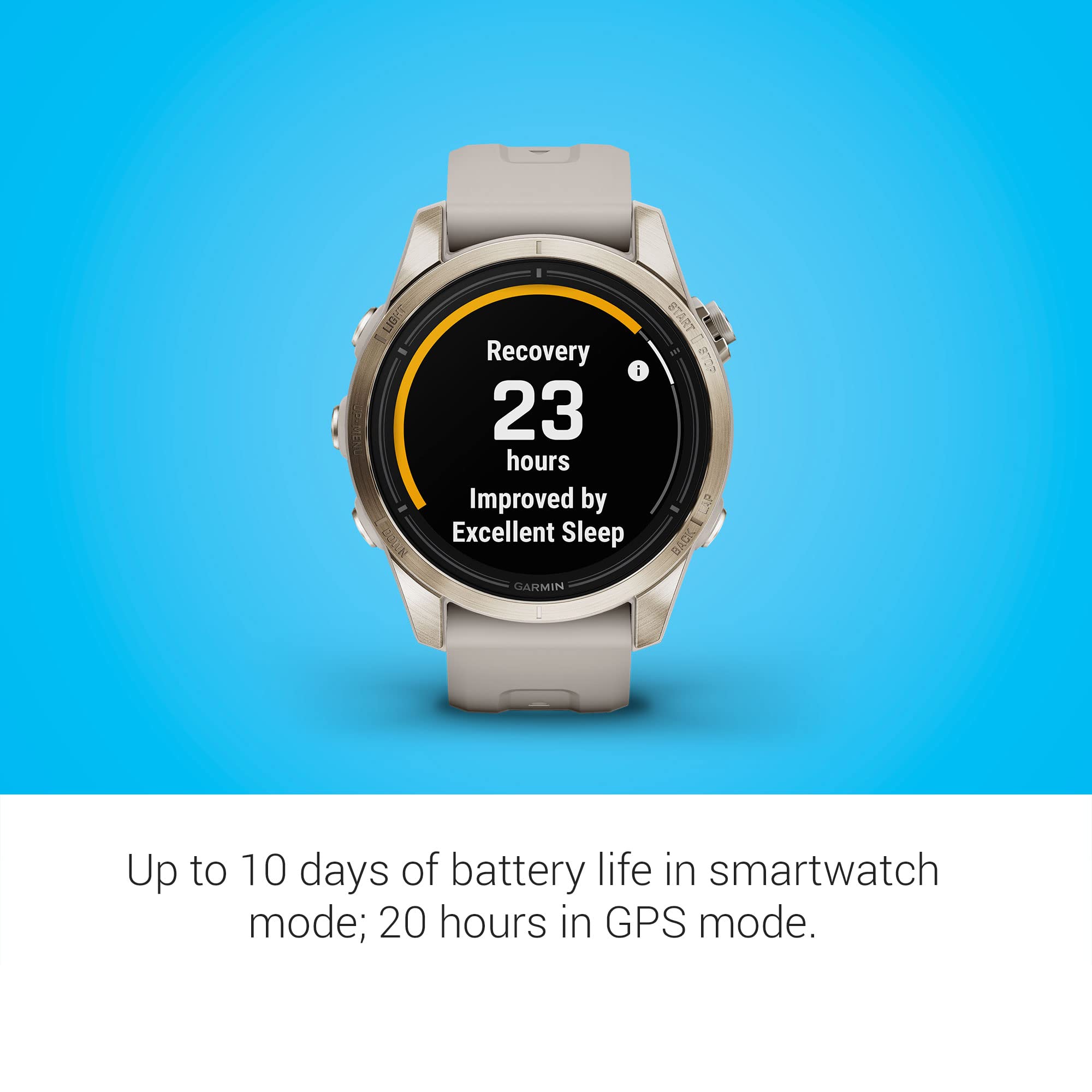 Premium GPS Smartwatch with AMOLED Display, Sapphire & Built-In Flashlight