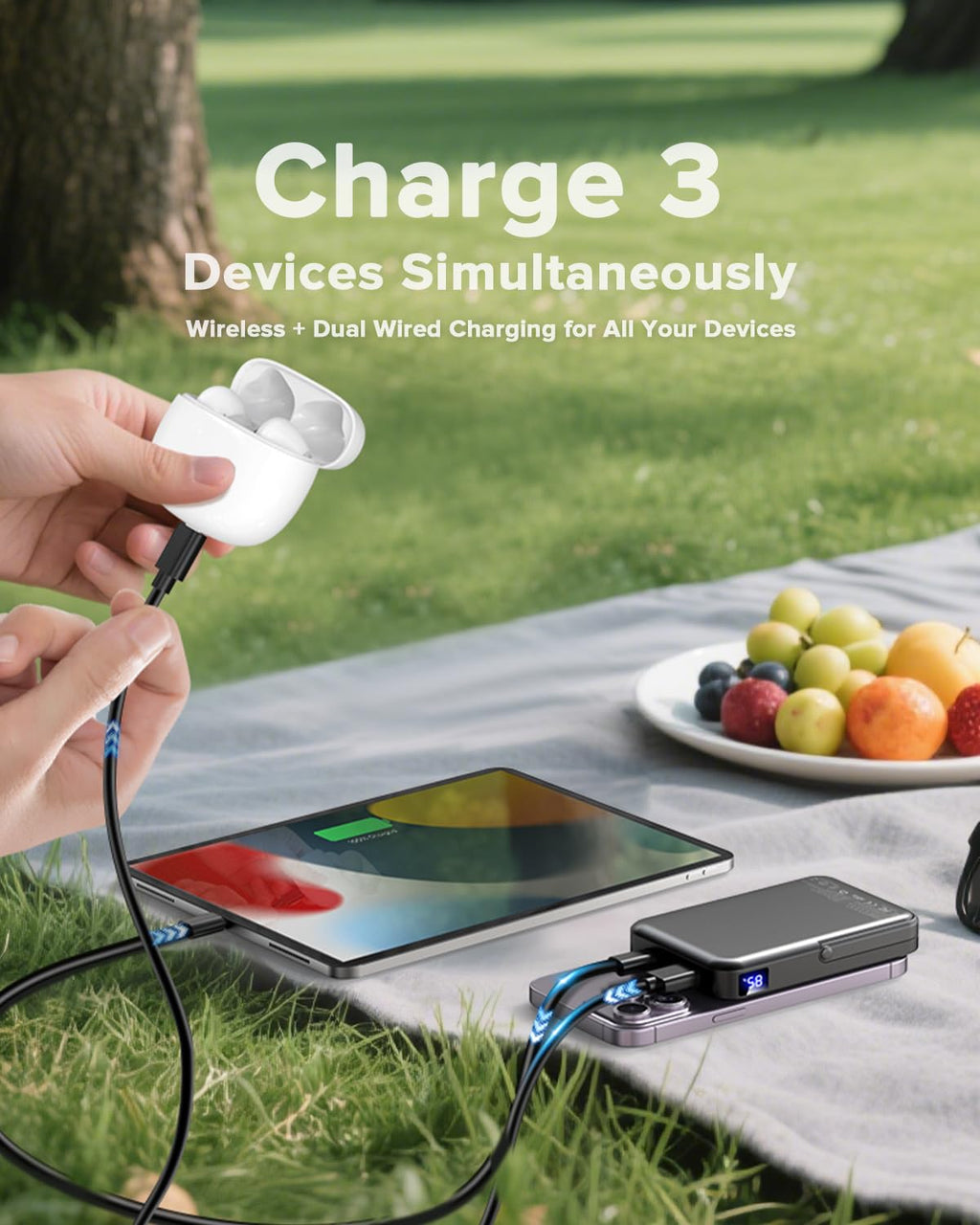 10,000mAh 22.5W Magnetic Power Bank with Foldable Stand