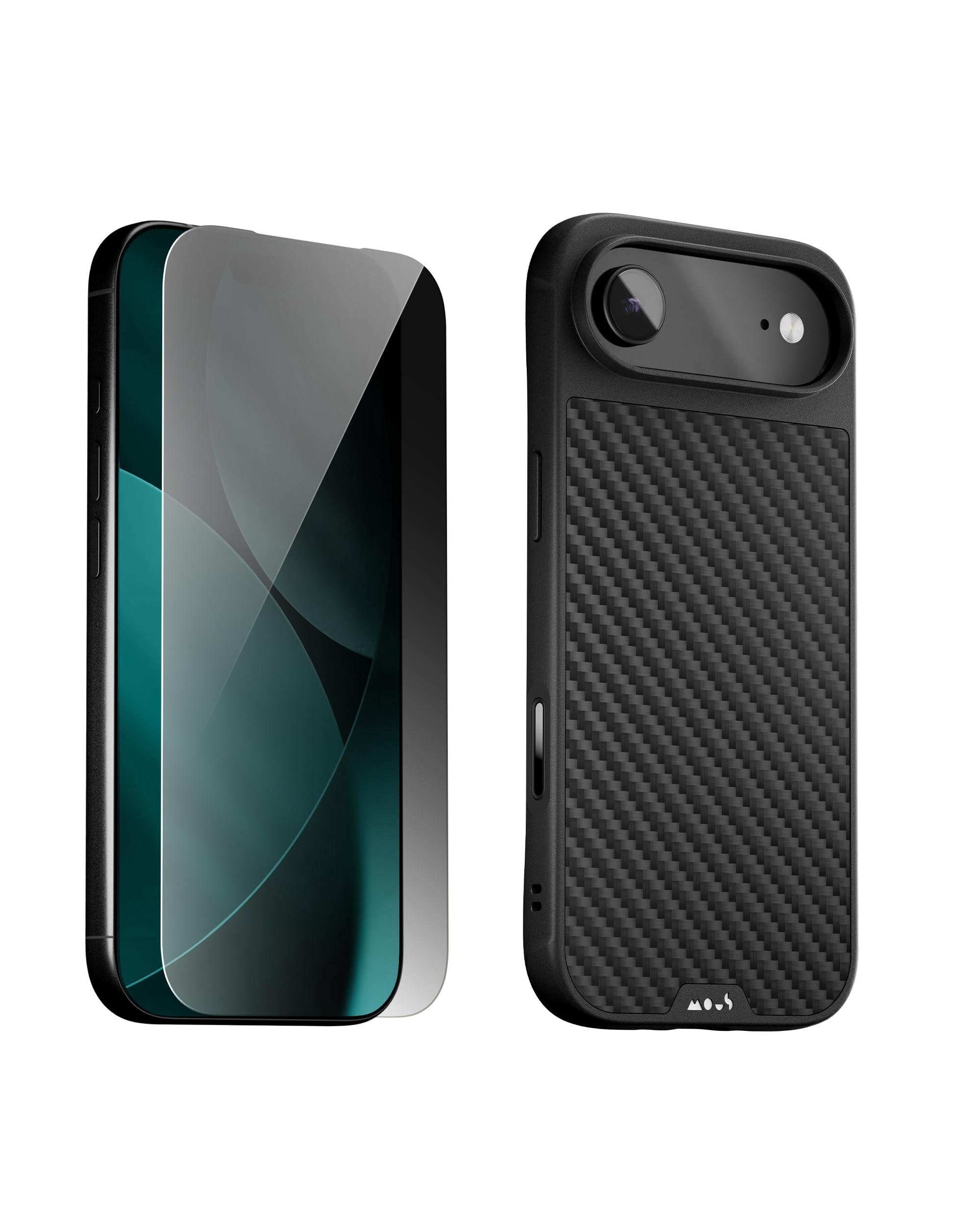 Carbon Fibre Shockproof Case & Privacy Screen Protector for iPhone Air