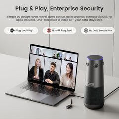 4K AI Video Conference Camera with Auto Framing & Noise-Cancelling Microphones
