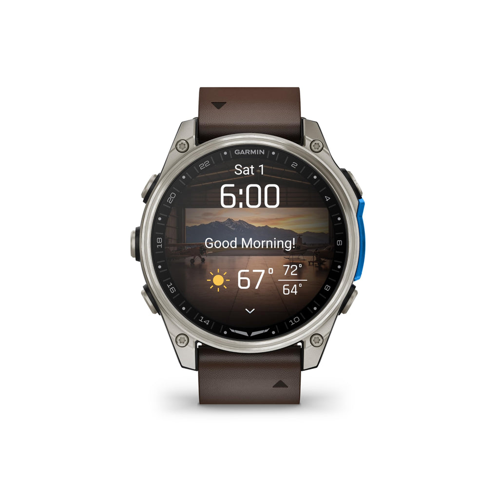 Premium GPS Aviator Smartwatch with Flight Maps, LED Flashlight & Titanium Case