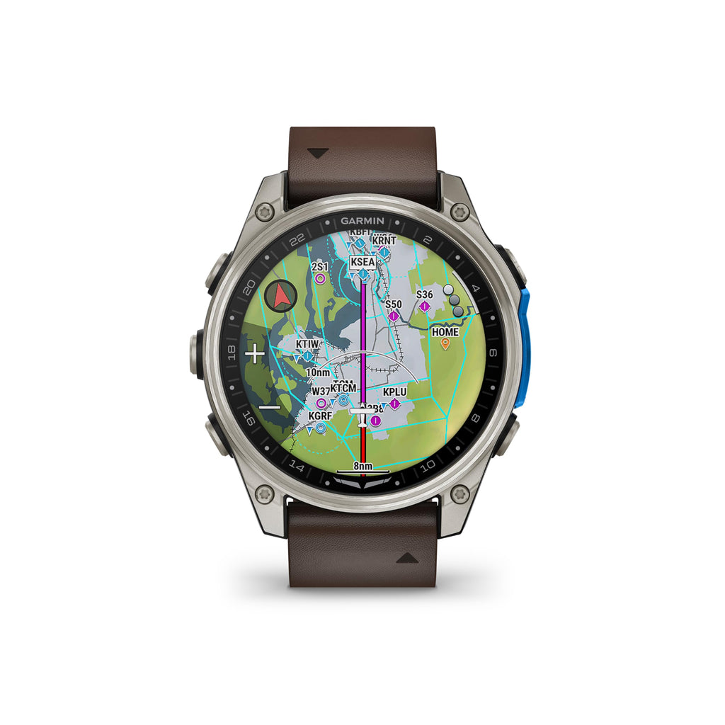 Premium GPS Aviator Smartwatch with Flight Maps, LED Flashlight & Titanium Case