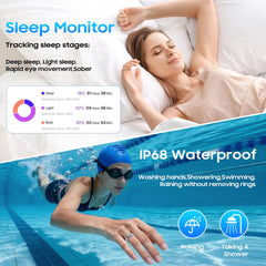 Smart Health Fitness Ring with Sleep & Activity Tracking