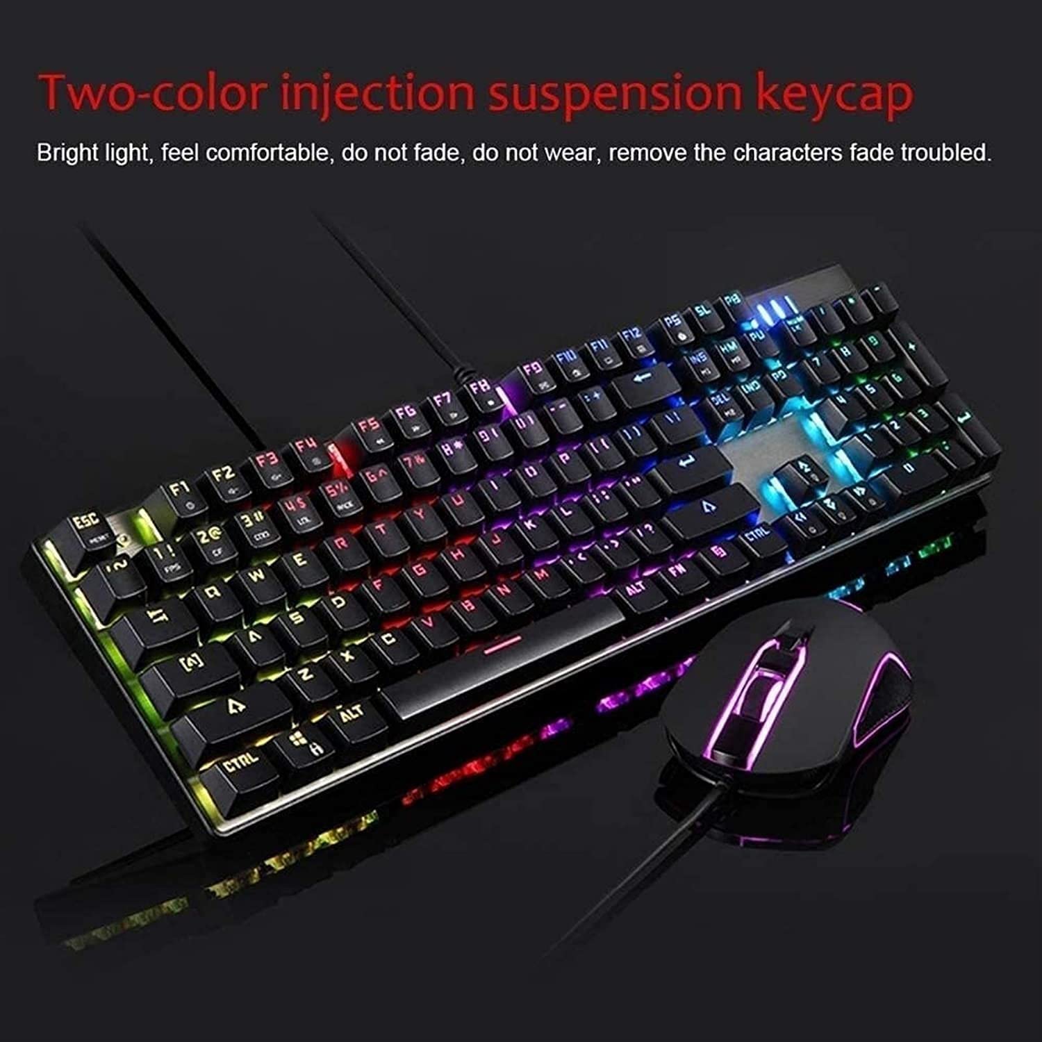 Wired Mechanical Gaming Keyboard & Mouse Combo