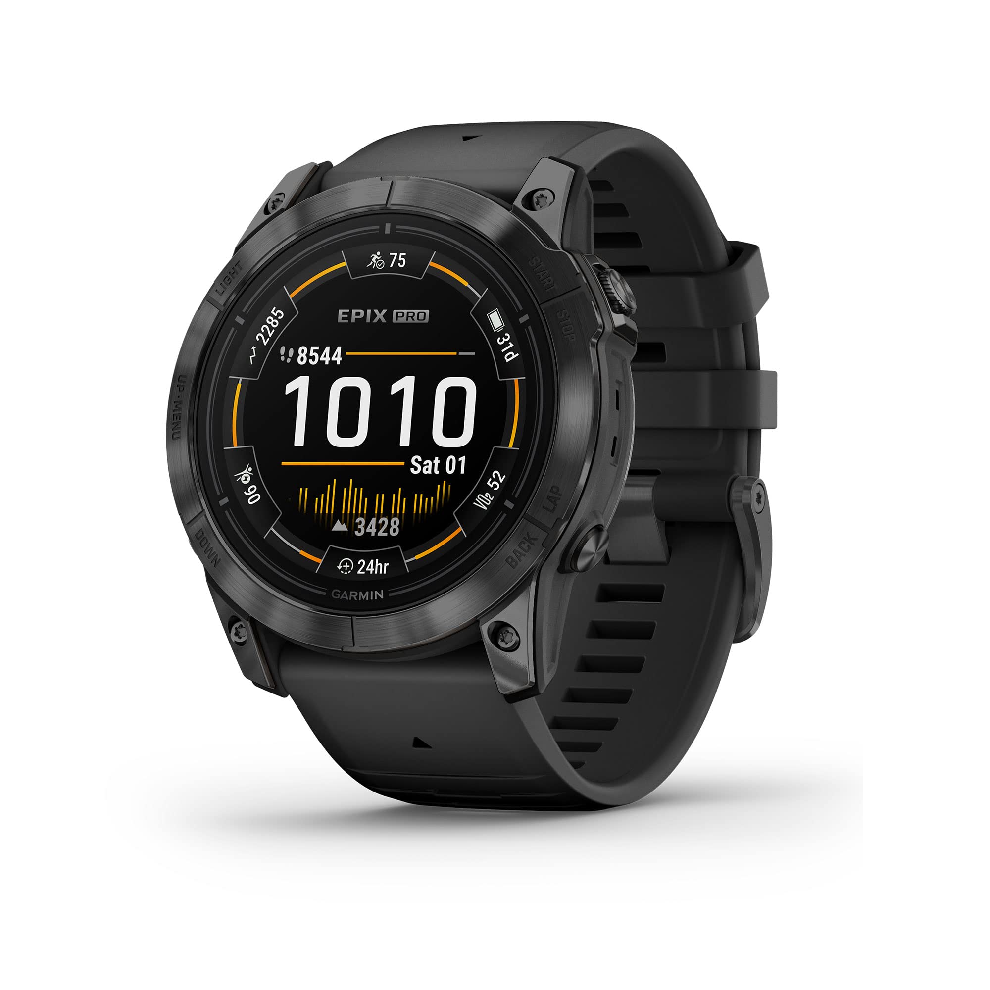 Premium GPS Smartwatch with AMOLED Display, Sapphire & Built-In Flashlight
